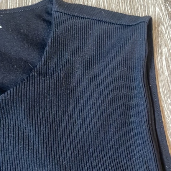 Abercrombie and Fitch Crew Shell Bodysuit - Black medium ribbed thick - Picture 2 of 7